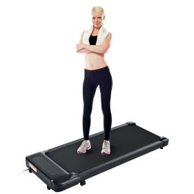 Walking Pad 300 Lb Capacity, Desk Treadmill For Home Office, Protable Treadmill Under Desk, Walking Treadmills For Home,0.6 To 4.0 Mph Portable T (Color: Black)